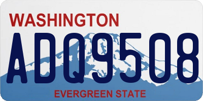 WA license plate ADQ9508