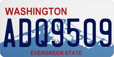 WA license plate ADQ9509