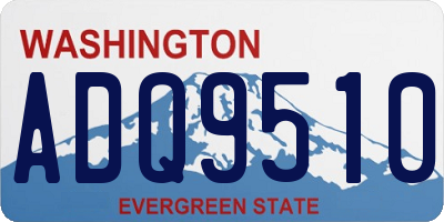 WA license plate ADQ9510