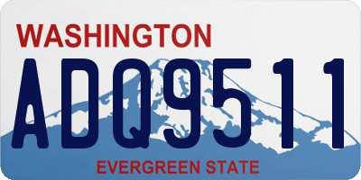 WA license plate ADQ9511