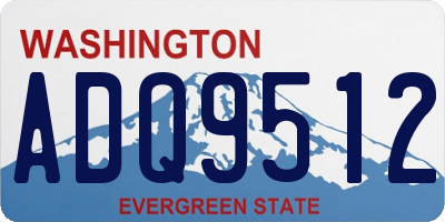 WA license plate ADQ9512
