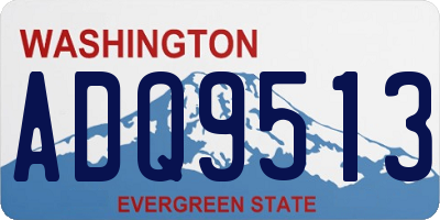 WA license plate ADQ9513