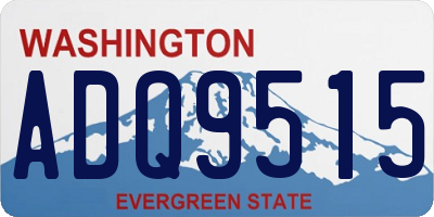 WA license plate ADQ9515