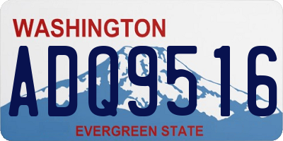 WA license plate ADQ9516