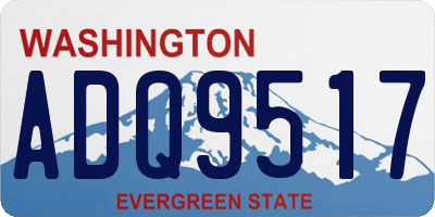 WA license plate ADQ9517