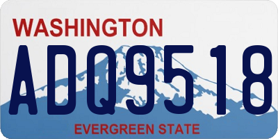 WA license plate ADQ9518