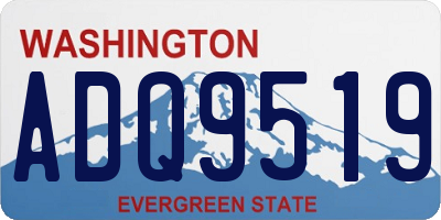 WA license plate ADQ9519