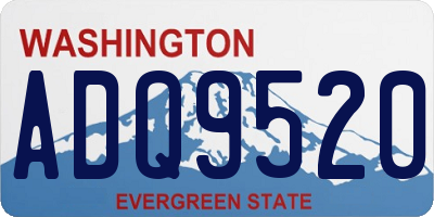 WA license plate ADQ9520
