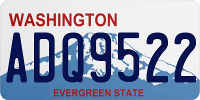 WA license plate ADQ9522
