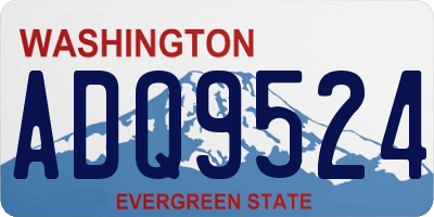 WA license plate ADQ9524