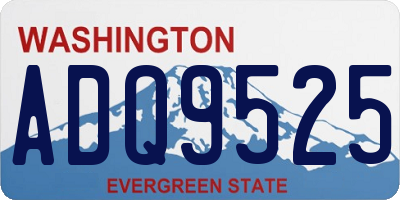 WA license plate ADQ9525