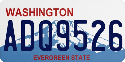 WA license plate ADQ9526