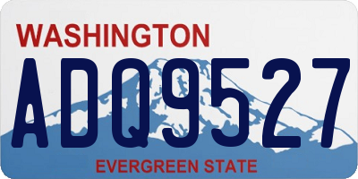 WA license plate ADQ9527