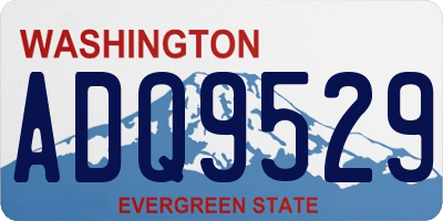 WA license plate ADQ9529