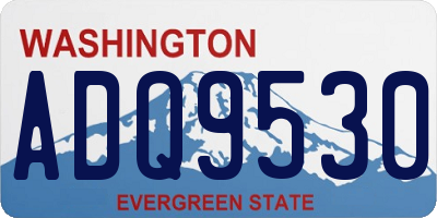 WA license plate ADQ9530
