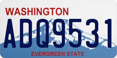 WA license plate ADQ9531