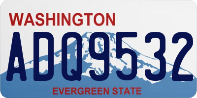 WA license plate ADQ9532
