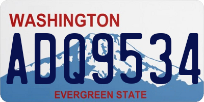 WA license plate ADQ9534