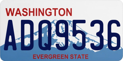 WA license plate ADQ9536