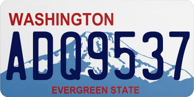 WA license plate ADQ9537