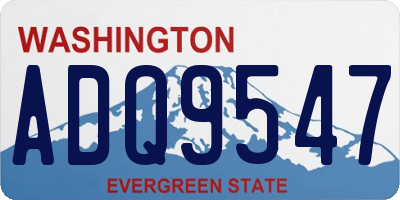 WA license plate ADQ9547