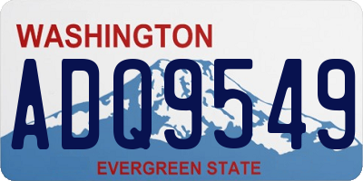 WA license plate ADQ9549