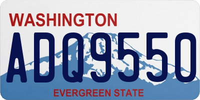 WA license plate ADQ9550
