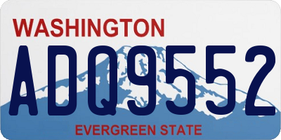WA license plate ADQ9552
