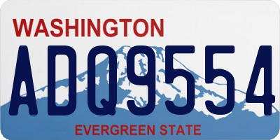 WA license plate ADQ9554