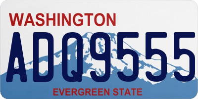 WA license plate ADQ9555