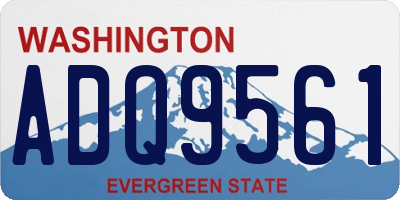 WA license plate ADQ9561