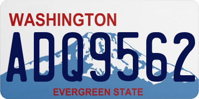 WA license plate ADQ9562