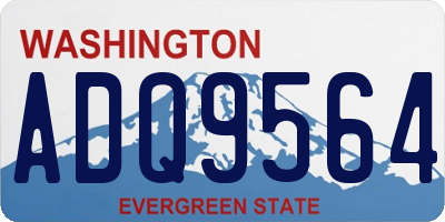 WA license plate ADQ9564
