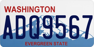 WA license plate ADQ9567