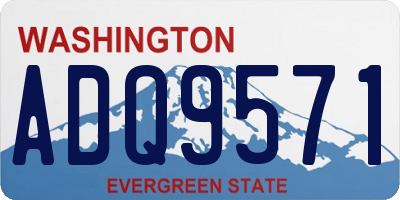 WA license plate ADQ9571