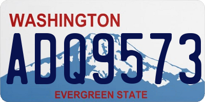 WA license plate ADQ9573