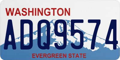 WA license plate ADQ9574