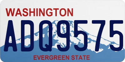 WA license plate ADQ9575