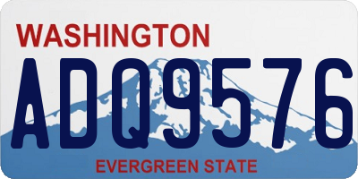 WA license plate ADQ9576