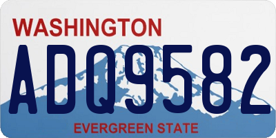 WA license plate ADQ9582