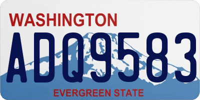 WA license plate ADQ9583