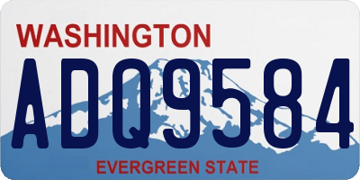 WA license plate ADQ9584