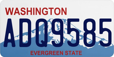 WA license plate ADQ9585