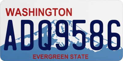 WA license plate ADQ9586