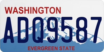 WA license plate ADQ9587