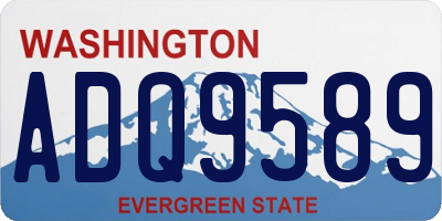 WA license plate ADQ9589