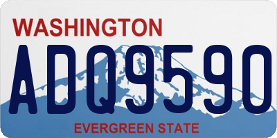 WA license plate ADQ9590