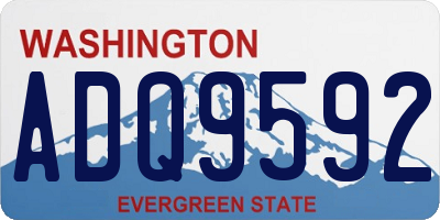 WA license plate ADQ9592