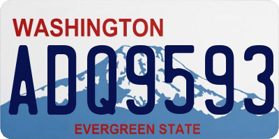 WA license plate ADQ9593
