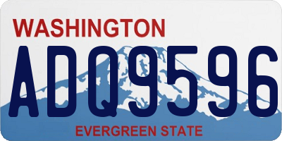 WA license plate ADQ9596